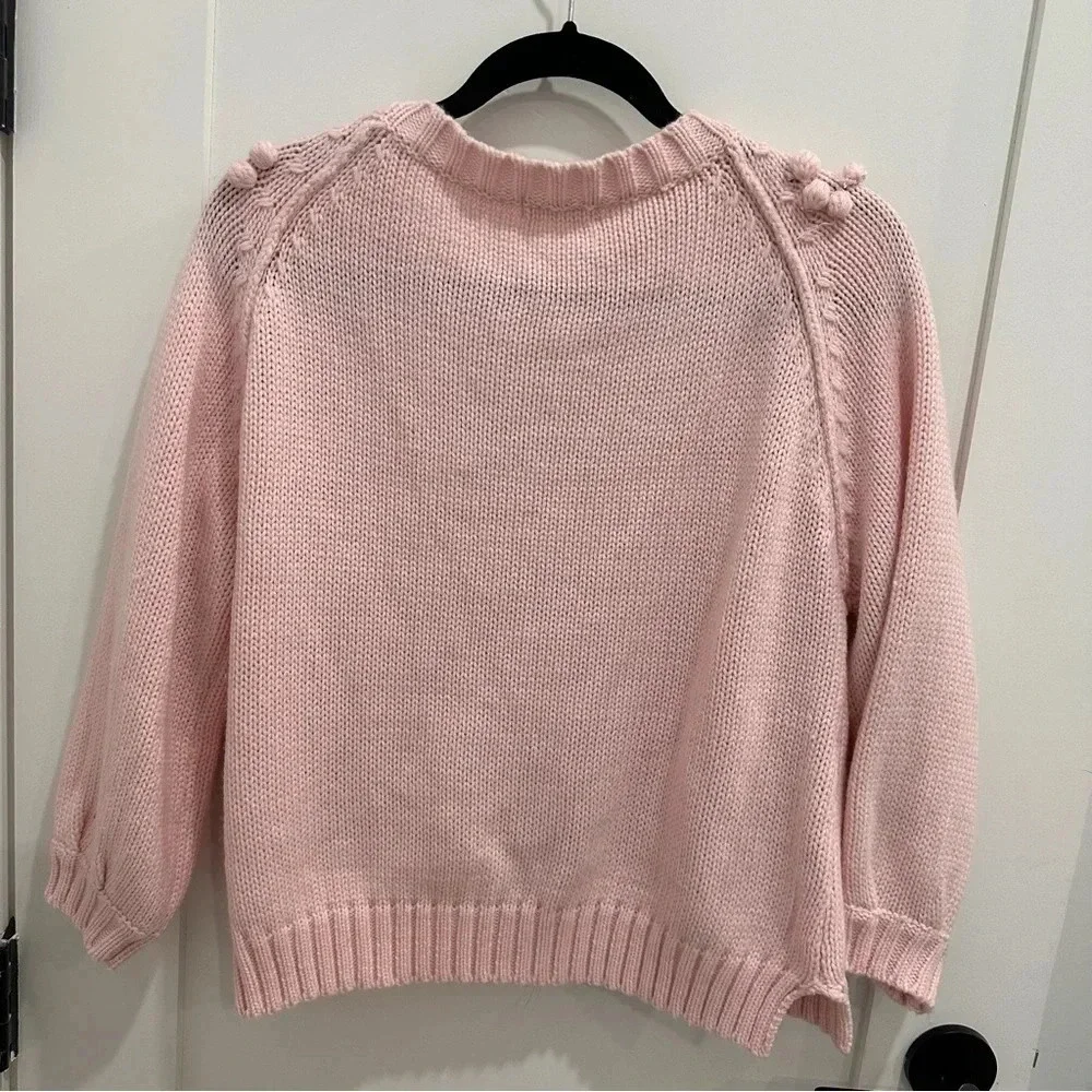 M-Ni Kawaii Japan Cute Pink Knit Cardigan Sweater